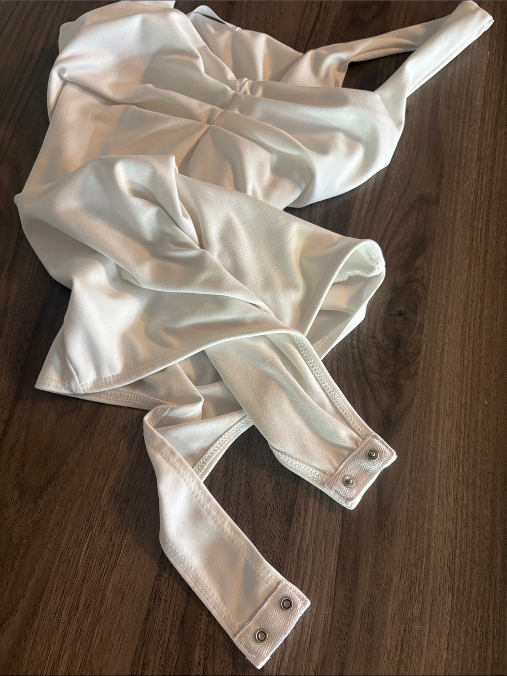 Gaze | White Bodysuit | Snap Closure | - Picture 14 of 15